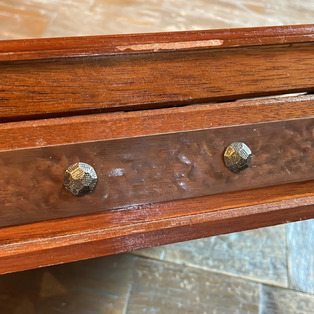 Vintage Wooden Square Jewelry Box🖤
